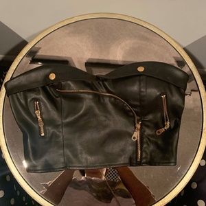 superdown Lexy Moto Faux Leather Corset